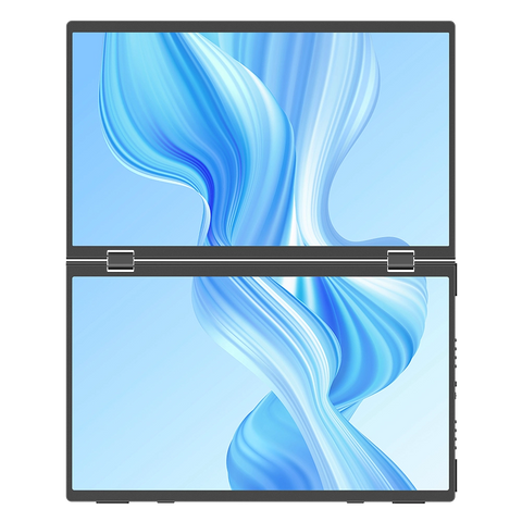 BE156MF | Monitor comercial dobrável com duas telas portáteis e suporte integrado